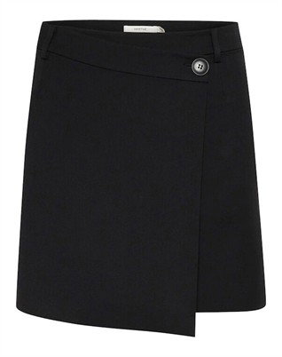 Gestuz - Paula GZ Melange Wrap Nederdel - Black